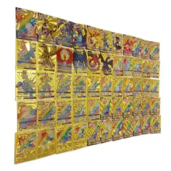Lot de 55 cartes Pokémon dorées + Album 3D 432 cartes