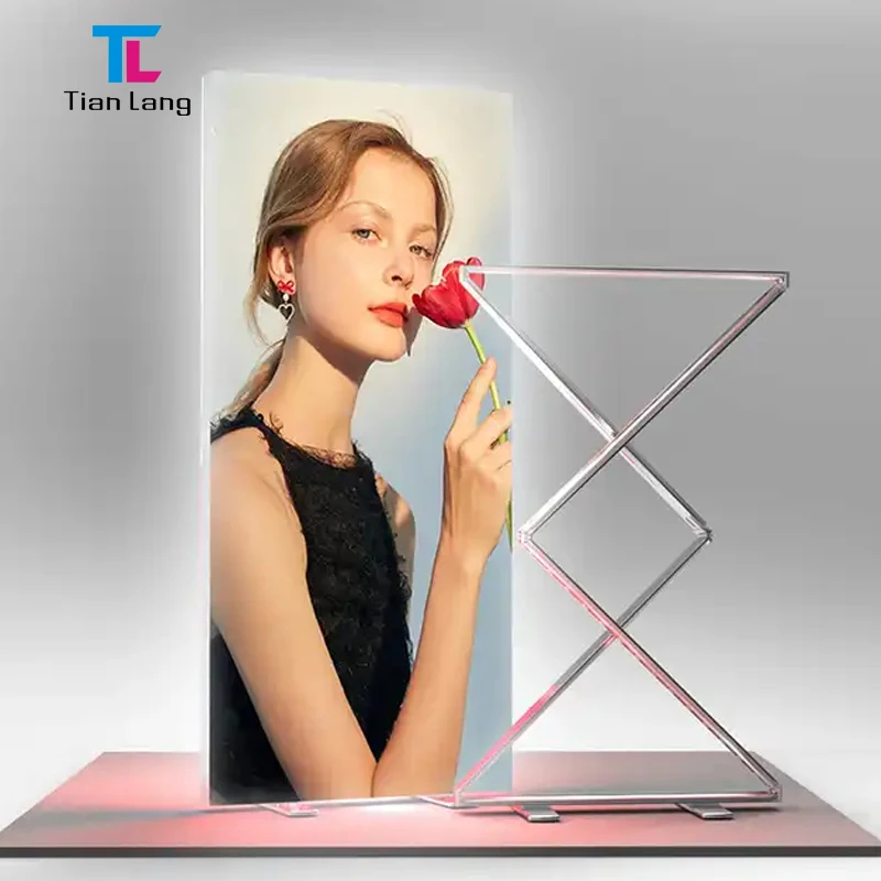 TianLang Portable Aluminum Frame Led Seg Fabric Backdrop Display Stand Pop Up Inapopanda Light Box