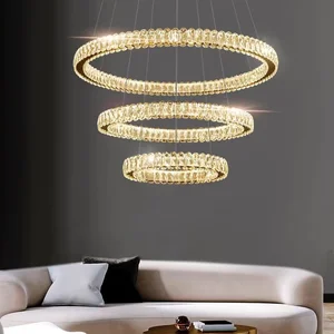 Modern Luxury K9 Villa Pendant Lighting Custom Large Crystal Chandelier for Long Staircase Adjustable Height Factory Price DIY