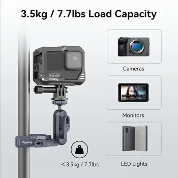 Smallrig Aluminum Camera Clamp Mount Adapter with 1/4"-20 & 3/8"-16 Threads Portable Flexible for Monitor Mount detail image