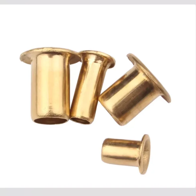 product high rated produce high quality hollow copper rivet brass double sided pcb through hole stud flat head rivet-61