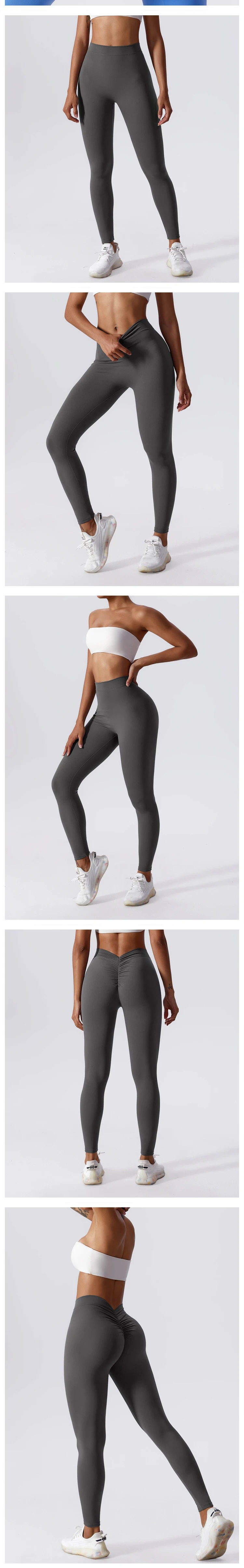 Cck8149 Women High Waist Butt Lift Quick Dry Yoga Leggings Sexy Scrunch Butt Gym Fitness Active 5281