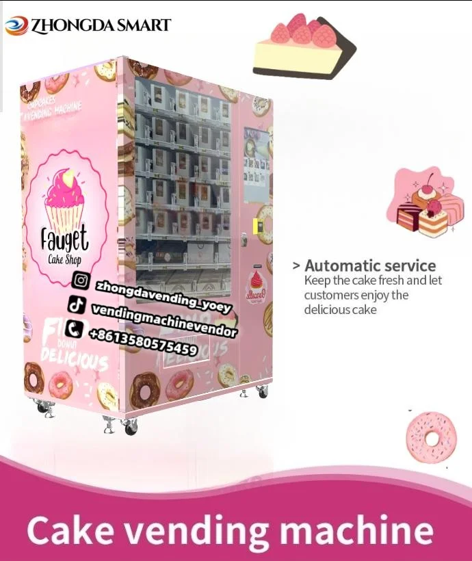 Refrigerated Cake Vending Machine Food Cupcake Vending Machine For Sale