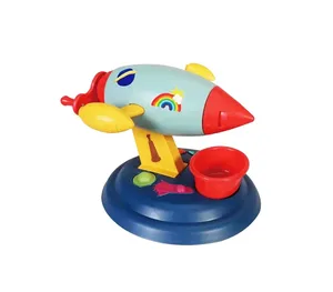 Educationcal Toy Plasticine Modeling Diy Clay Toy, Colorful Rocket Machine Play Dough Tool Set for Kids