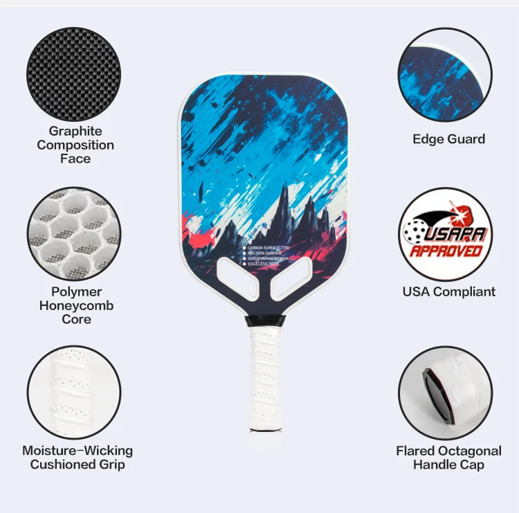 2024 Usapa Edgeless Integrated Handle Friction Skin Joola Pickleball ...