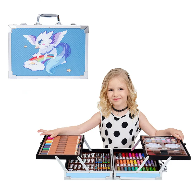 145PCS Aluminium Unicorn Stationery Set Kids Art Kit for Kids - China  Promotion Gift, Stationery Set