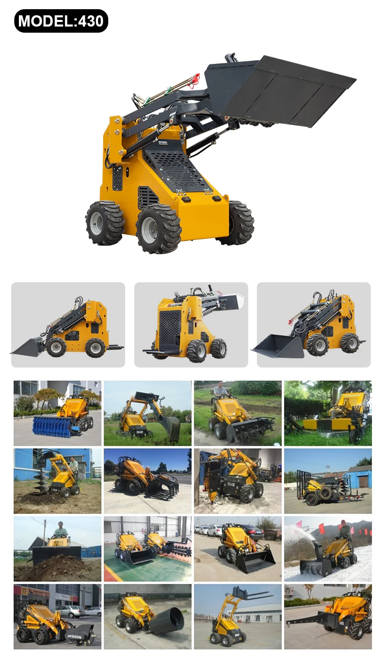 Ce Approved Multi-function Skid Loader Heavy Equipment Wheel Skid Steer ...