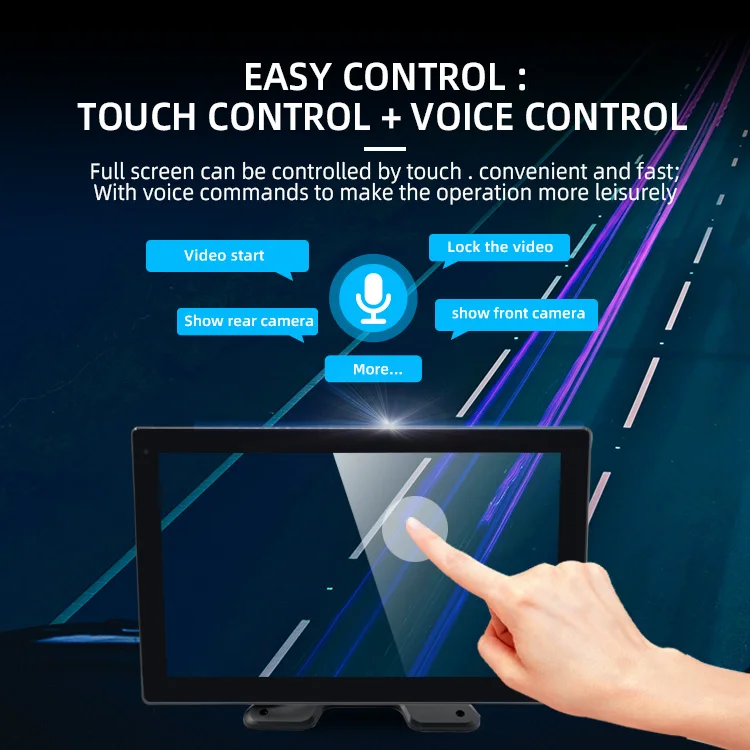 Wemaer Manufacturer 10.1 Inch 5 Channel AHD Split Screen Car Truck Monitor 720P Truck Cameras Monitor BSD DMS Solution factory