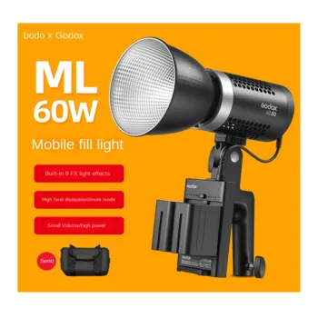 Godox ML60W Photography Light Handheld Mute Lithium Battery LED Supplementary Light Light always on Live Video Studio