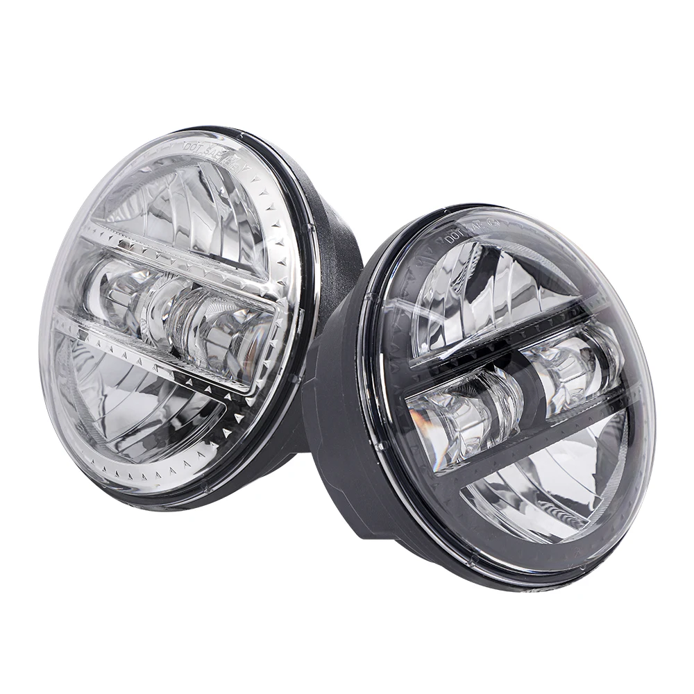 45W 5.75 Inch Motorcycle Headlight LED Round Head Light Lamp High Low