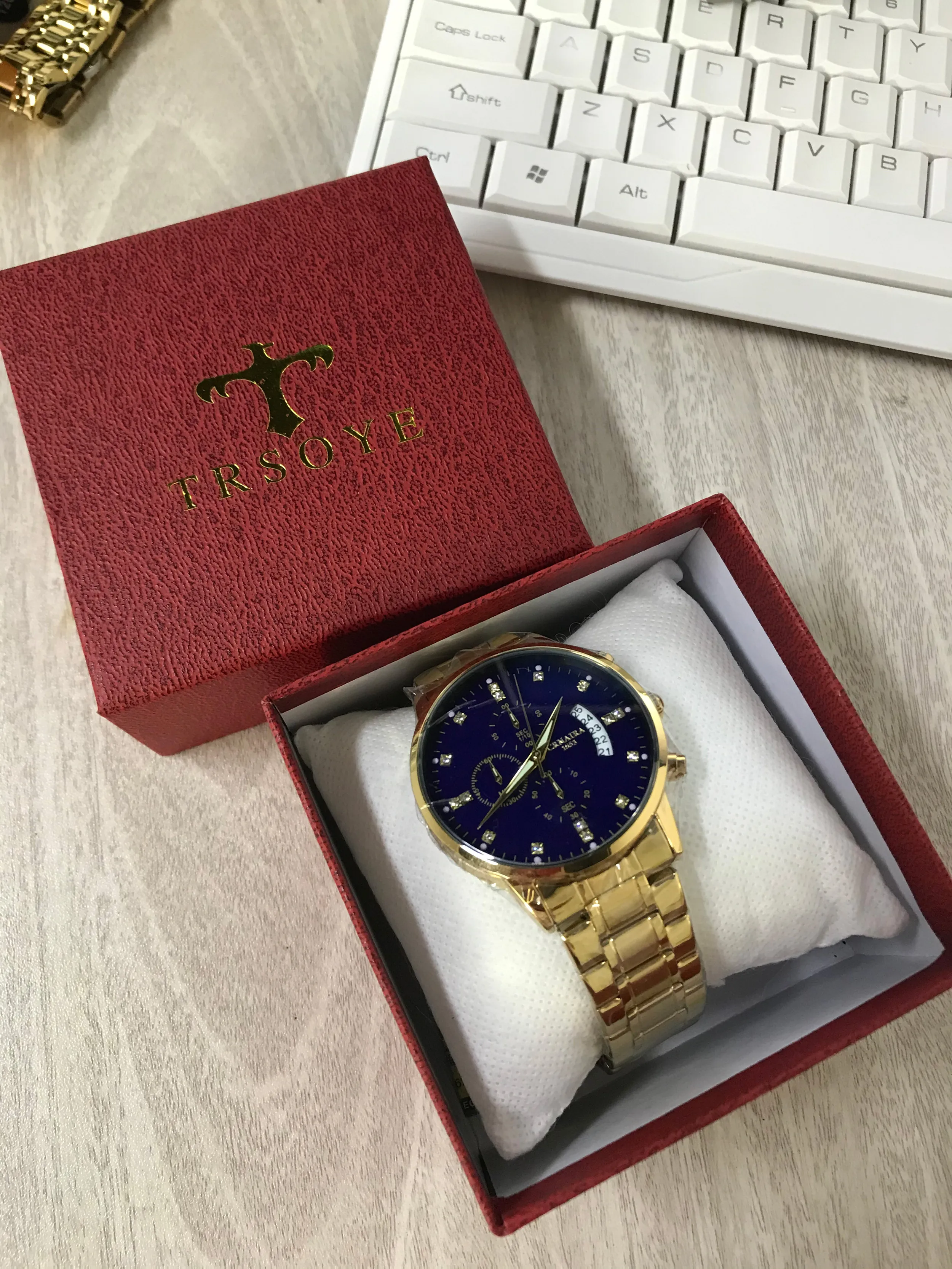 New Design Fashion Water Resistant Chronograph Mens Sport Geneva Quartz Japan Movt Watches