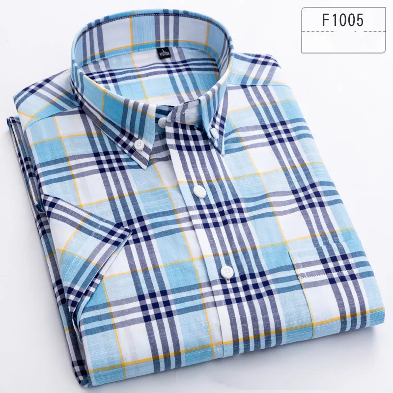 2022100% cotton plaid shirt men's casual new support Wholesale & customization