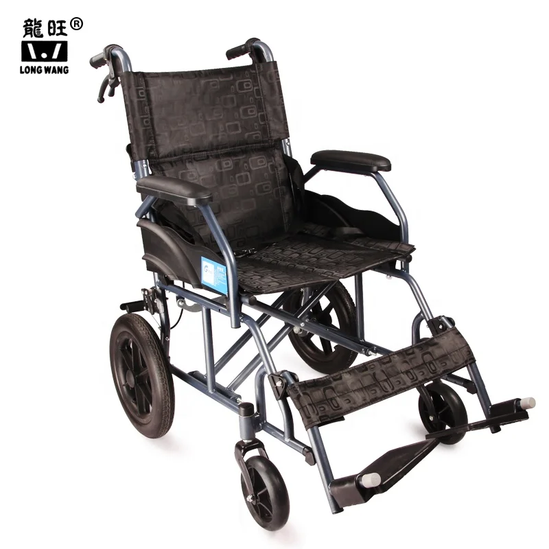 Folding Wheelchairs 12 Inch Pu Rear Wheel Foldable Ultralight Manual