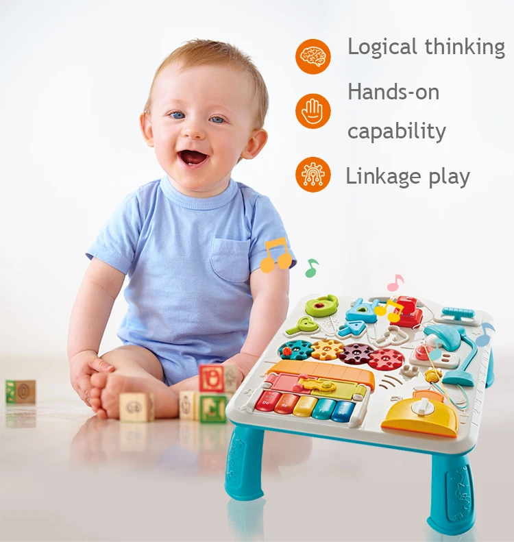 Educational Baby Table Kids Activity Toys Key Matching Baby Game Table ...