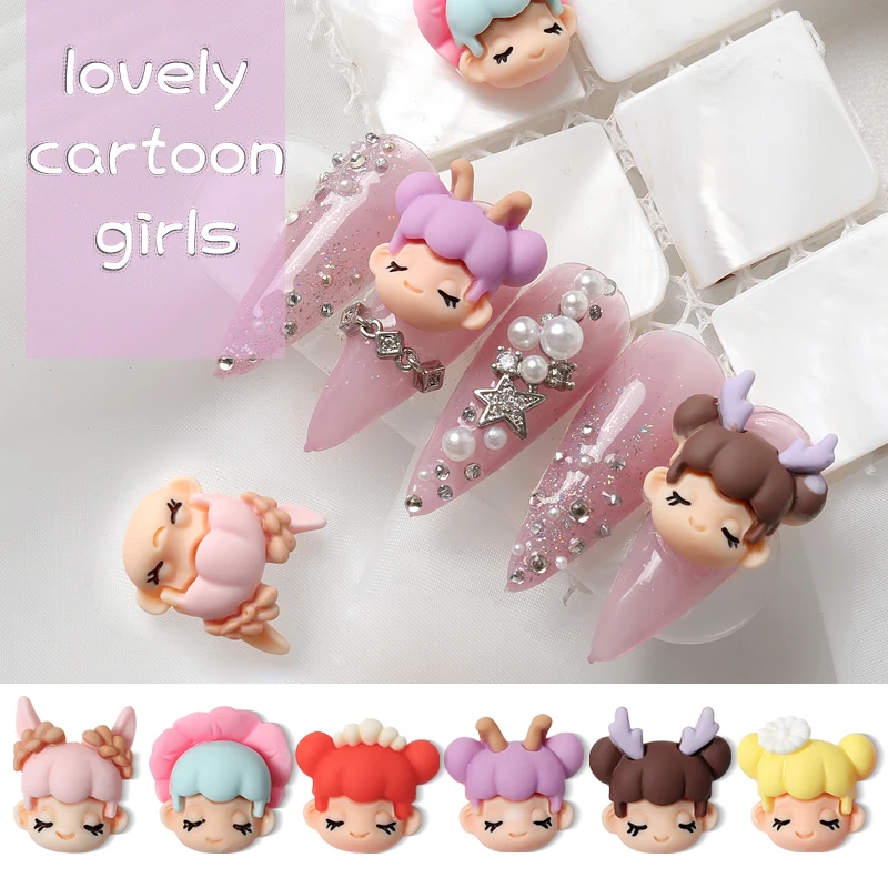 Высокое качество продукции, аксессуары для украшения ногтей, 10 шт./упак. металла для девочек с милыми рисунками из мультфильмов Подвески Art Наклейки для ногтей, аксессуары для женщин