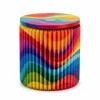 Sgabello di carta con stampa colorata