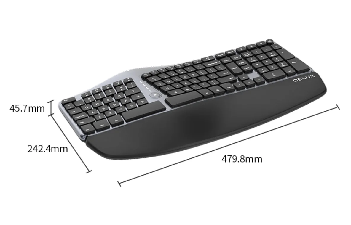 Wireless Ergonomic Split Keyboard with Wrist Rest for Windows/Mac ...