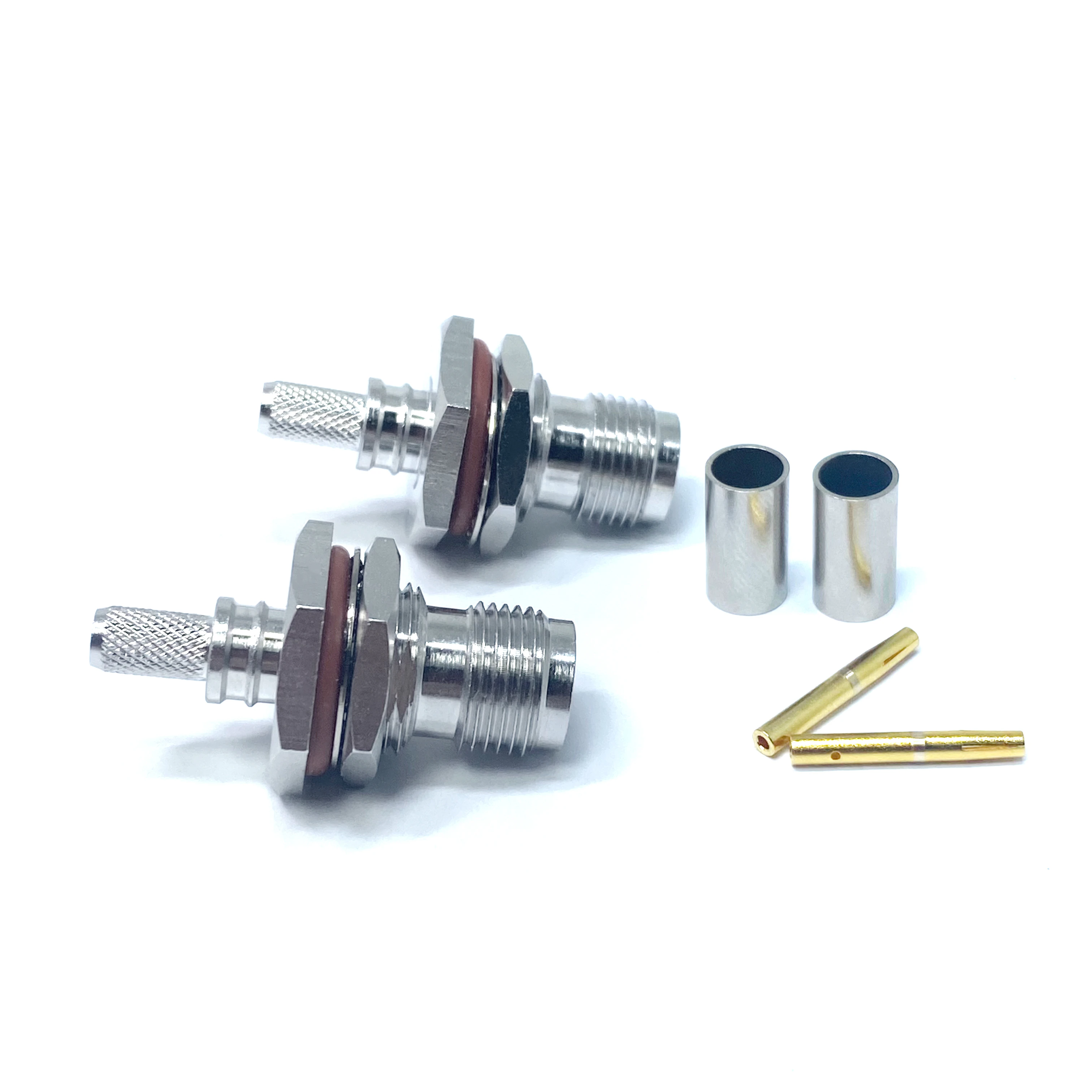 Factory supply Tnc female jack straight bulkhead waterproof solder welding lmr240 cable  rf coaxial connector supplier