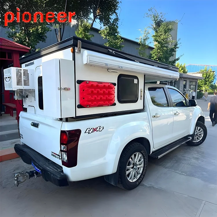 Customizable Fiberglass Pickup Camper for 2-4 People for Travel Trailers in Hot Europe and the United States