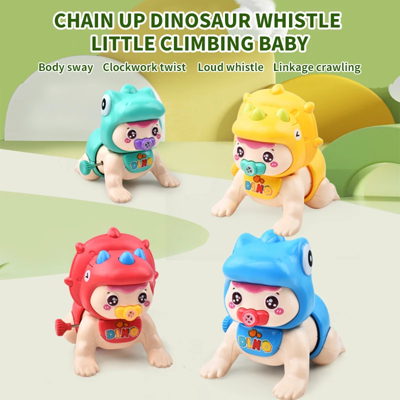Cute Cartoon Design Classic Educational Learn to Climb Toys Baby Crawling Baby Doll Wind up Toys