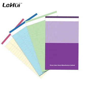 Three Color Stone 5X8 Inches 40 Sheets Recycled Paper Assorted Orchid Blue Green And Ivory Writing Legal Pad