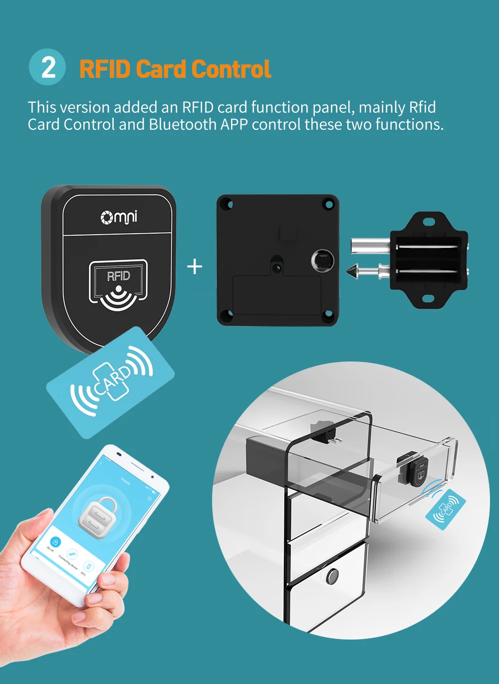 Ble Unlock Modes Desk Drawer Rfid Smart Bluetooths Locks Metal