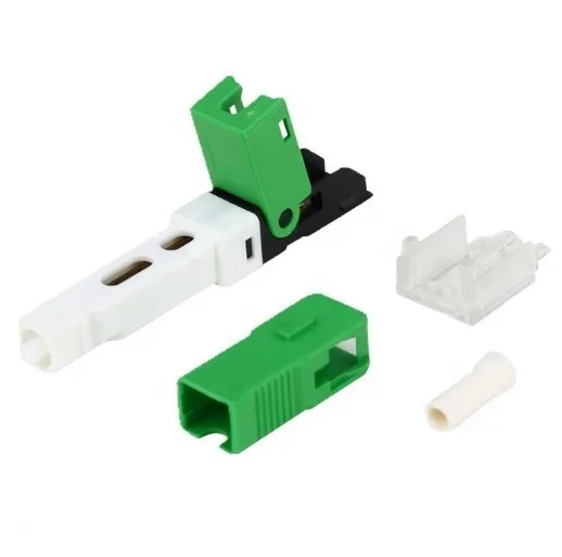 SC APC fiber optic fast installation connector mechanical splicer SOC splice on connector
