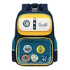 Mochila azul para estudiantes.