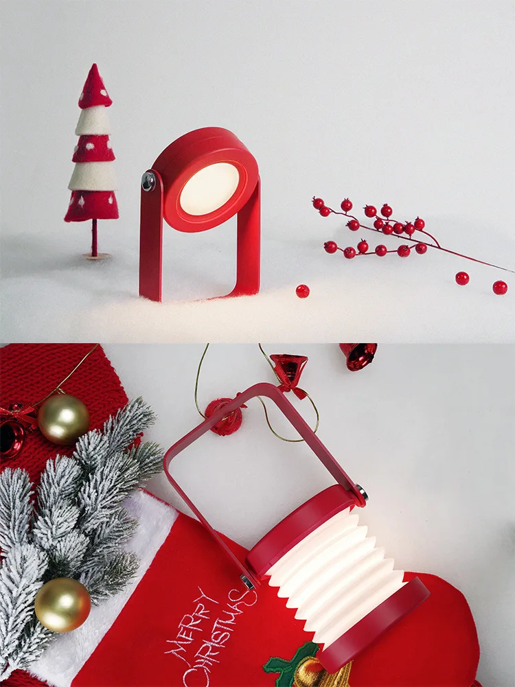 Baby Table Lamp Wood Handle Portable Foldable Kids Bedroom Reading Lantern Led Night Desk Lights