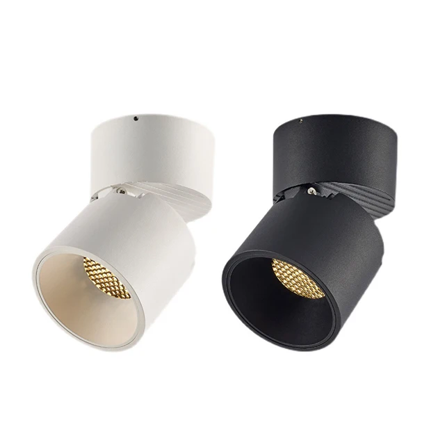 
Светодиодный потолочный светильник с поверхностным креплением IP40, вращающийся цилиндр, алюминиевый потолочный светильник 20 Вт с хорошим излучением 