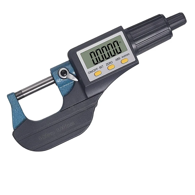 TEBAK Hand Tools Electronic Micrometer 0-25mm Micro Digital Outside Electronic Micrometer Gauge 0.001mm Digital Caliper Gage