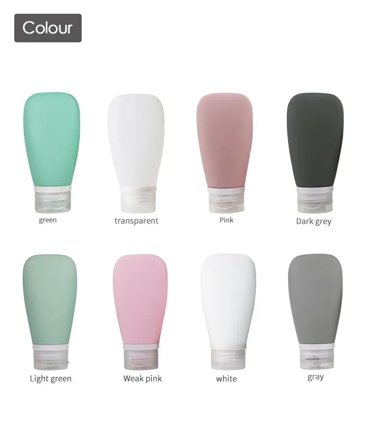 New Arrival Silicon Travel Bottle Squeezable Set Refillable Silicone Travel Size Bottles Durable