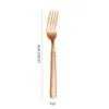 Tenedor de cena de oro rosa