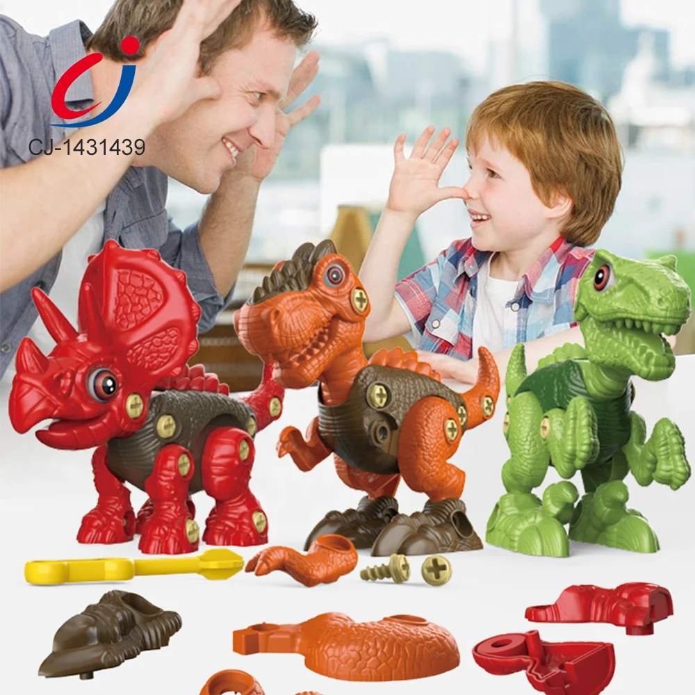 Новые DIY строительные игрушки динозавров самые популярные для детей пластиковые разборные животные