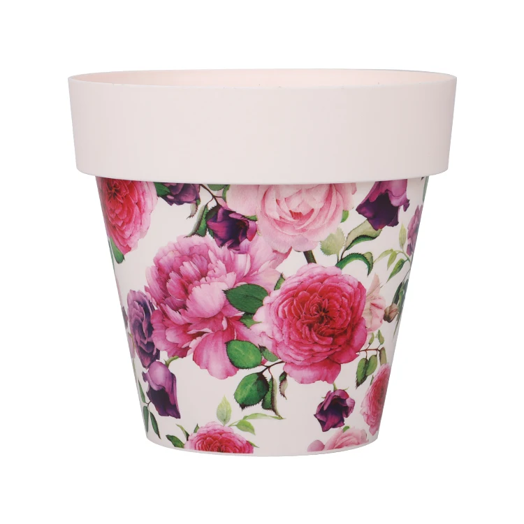 Hzai Customized Big Planter Pot Fancy Plastic Large Resin Flowerpots