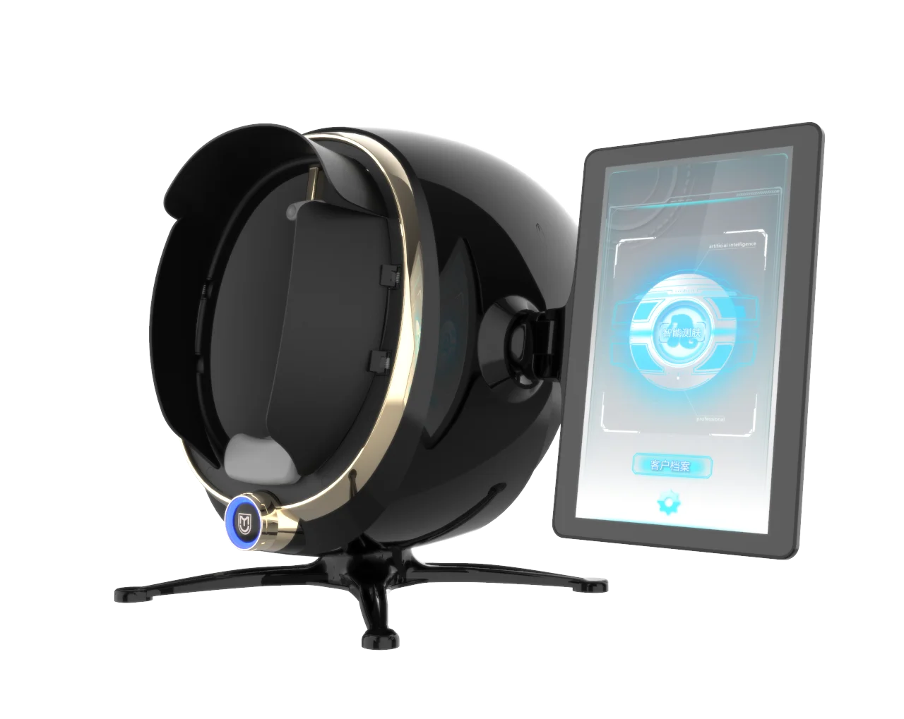 2023 AI Intelligent Image Skin Analyzer 8 Lights Max and Plus High Pixel Skin Age Detector Magic Mirror 3D Instrument