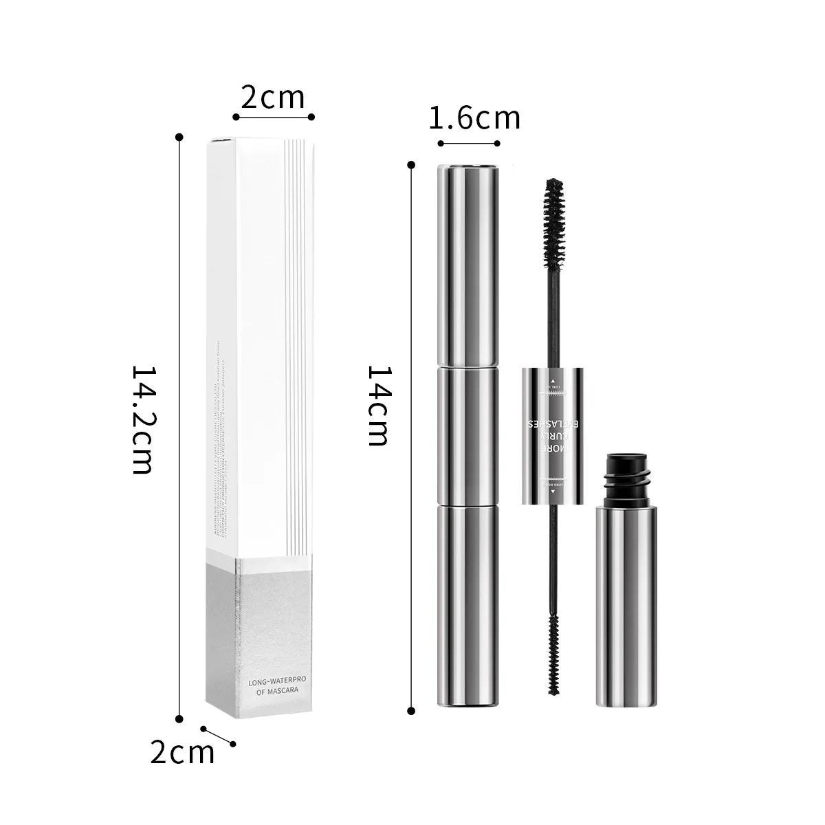 Double Side Longwearing Mascara Oem 2in1 Shape Long And Thick Lash