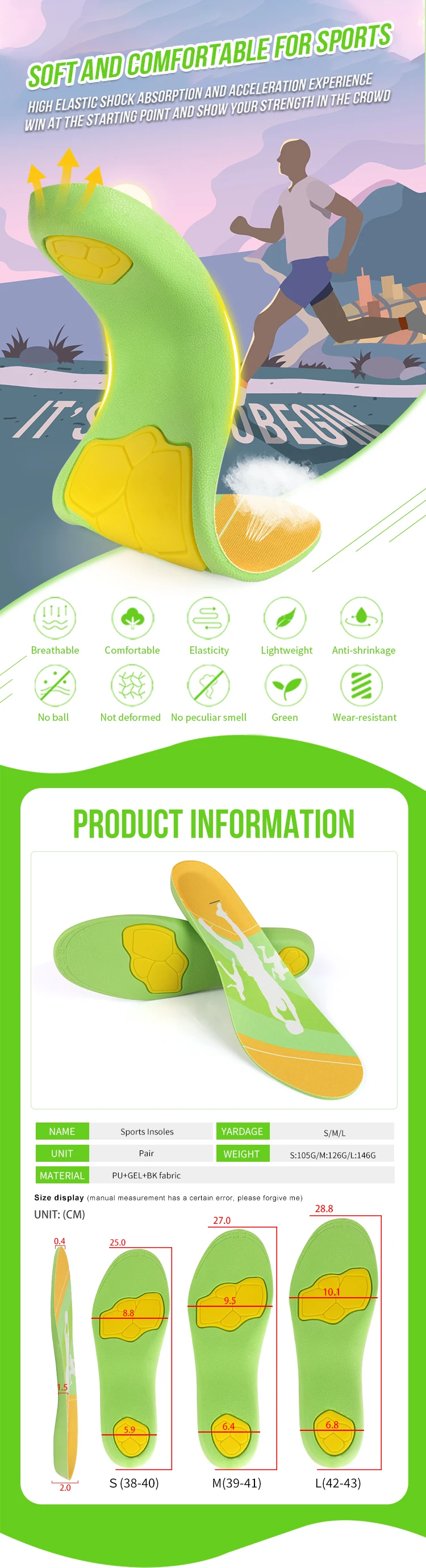 99insoles Low Carbon Green Living Cycling Insoles Outdoor Sports Work