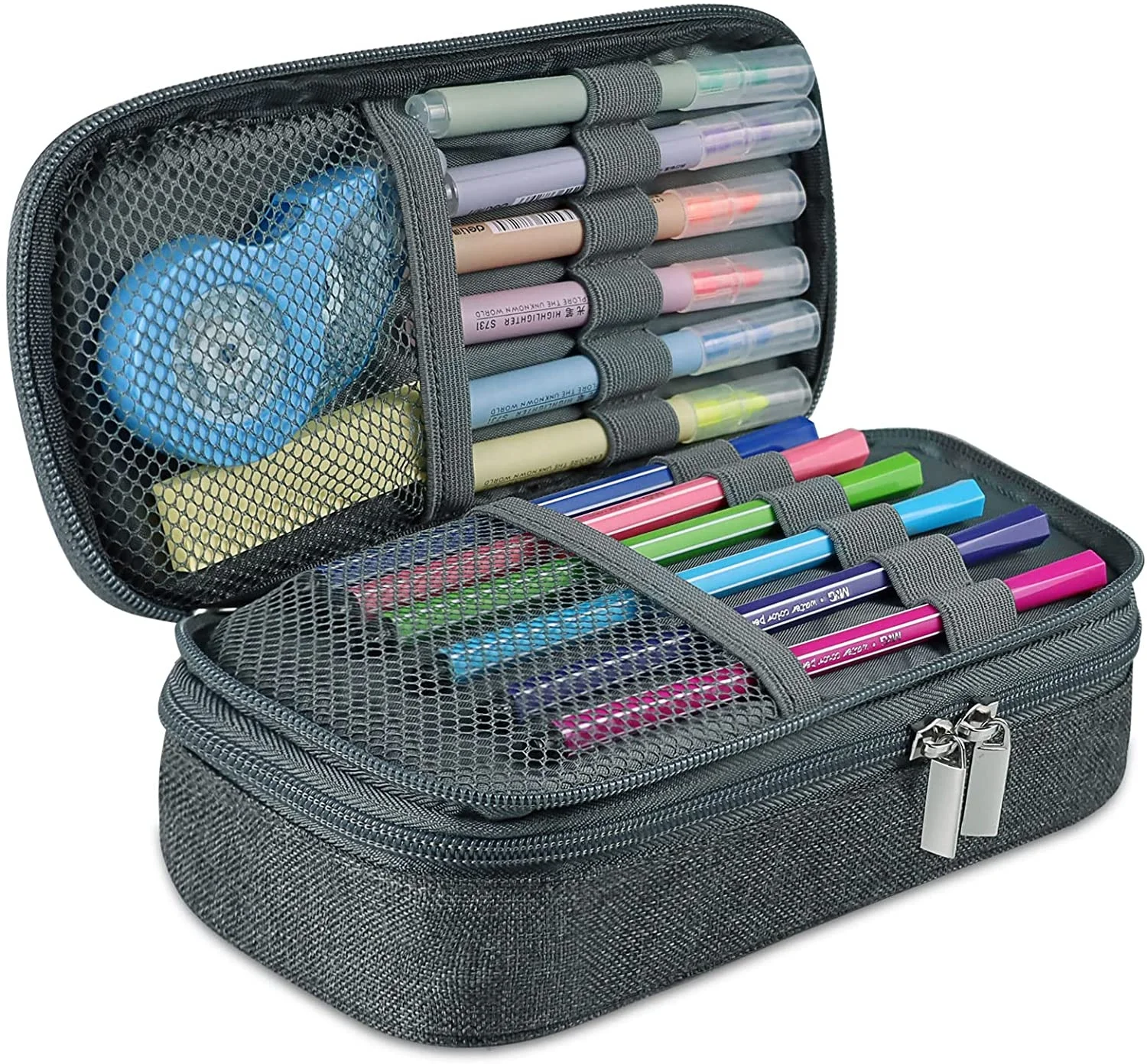 Пенал тканевый для офиса, средней и старшей школы, чехол большой вместимости для ручек и карандашей для студентов колледжа