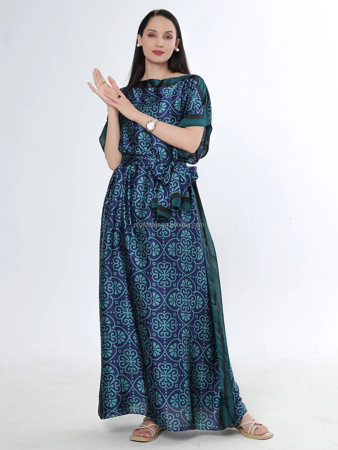 african maternity dress designs PROMISTAR Women's Breathable Polyester Kaftan Set