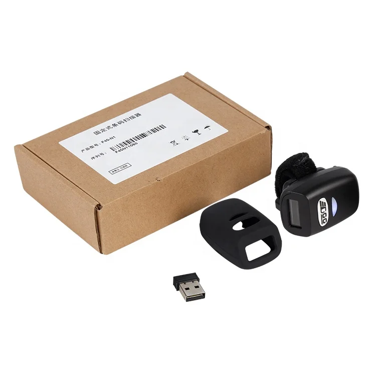 EDOO OEM ODM Best Price Cheap Portable Wearable Finger Ring Wireless 2.4G BT 1D 2D Handfree Barcode Scanner Reader