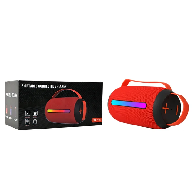 Custom Brand Portable Wireless Speaker RGB LED Light Mini Outdoor 10W Output Private Mold Bluetooth Speaker