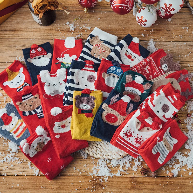 Праздник, лучший подарок на Рождество; Детские носки, 4 пар/кор. для женщин и детей, зимние носки Санта одежды из хлопка с изображением \