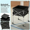 Carrito Plegable para Pelotas de Tenis de Acero Inoxidable Grande
