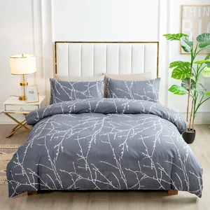 New Arrival AOKA Factory Supply Microfiber Polyester 3d Plant Printed Bed Cover Set