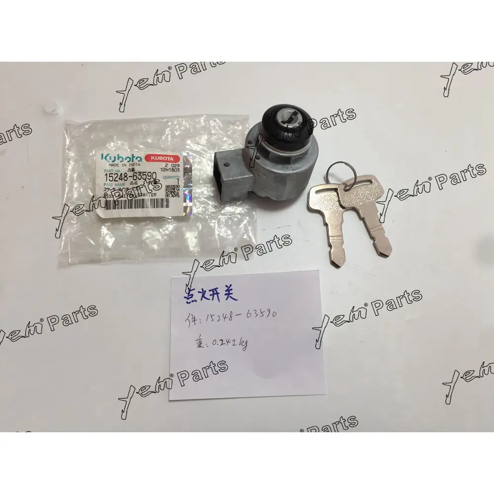 V3300 Ignition Switch 15248-63590 for Kubota Diesel Overhaul Kit 5