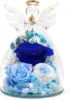 Dark blue-rose-austin-babys breath-hydrangea