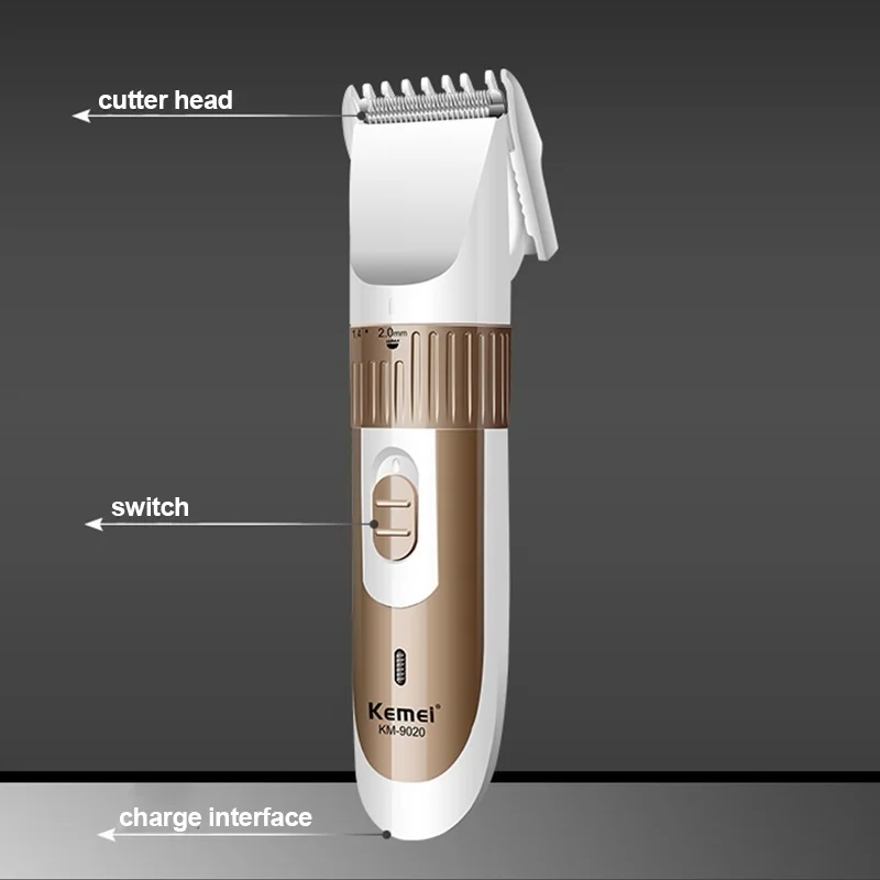 Машинка для стрижки волос Kemei электробритва перезаряжаемая машинка мужчин триммер бороды