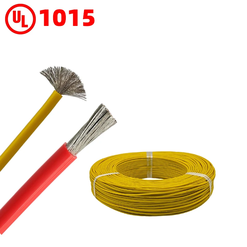 Custom UL1015  10 12 14 AWG PVC Insulation Tinned Copper 3000V AC Single Roll Bare Construction ROHS Wire Cable