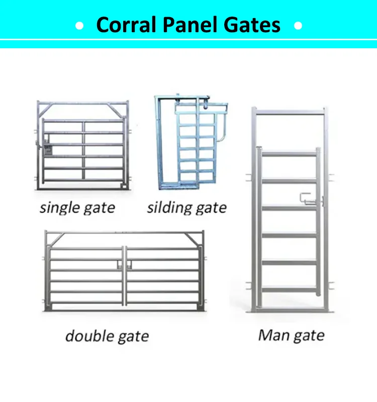 Galvanized Metal Sheep Yard Fence 6 Bar Oval Pipes Livestock Fence